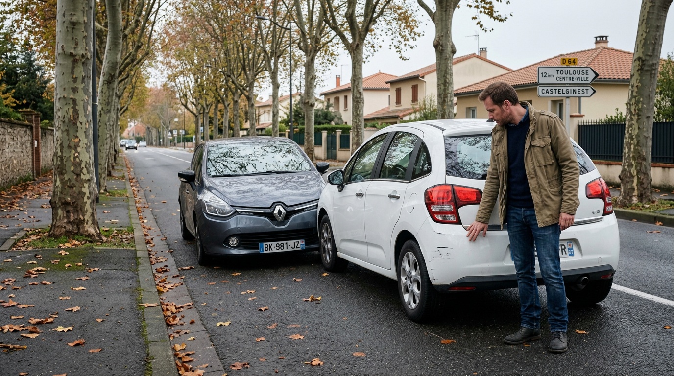 Conducteur signant des documents d'assurance temporaire dans une agence française