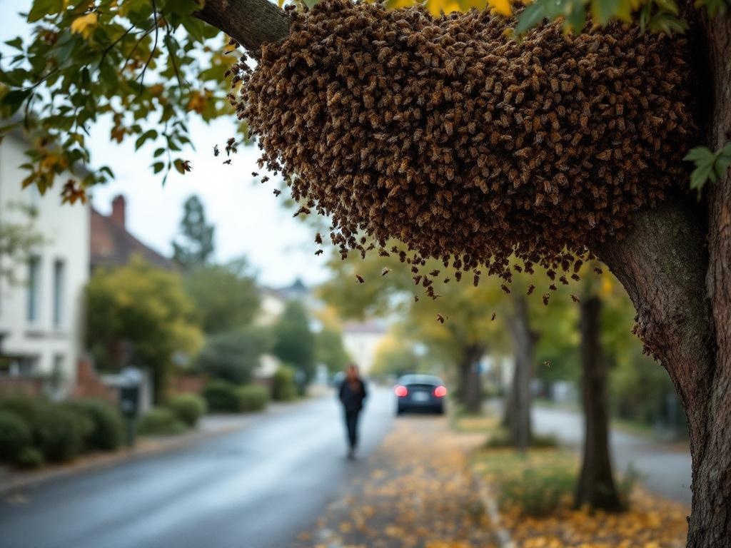 Cadre de ruche avec abeilles et miel doré - garanties de l'assurance RC apiculteur