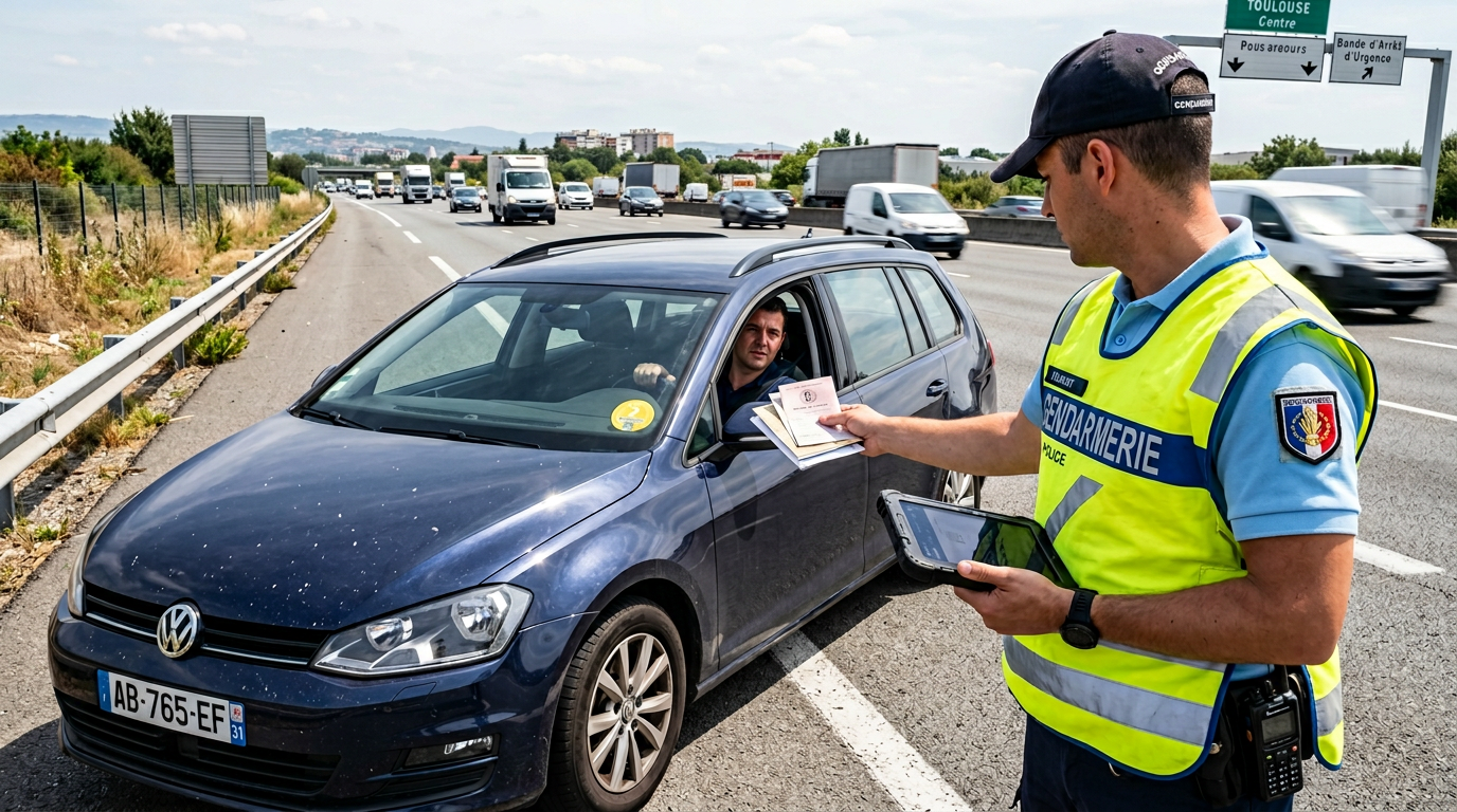 Inspecteur vérifiant un constat amiable d'accident de voiture, contrôle de la sinistralité pour résiliation