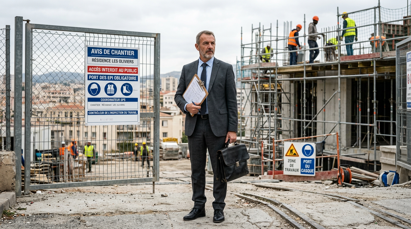 Inspection réglementaire d'un chantier BTP, conformité et protection sociale des artisans indépendants