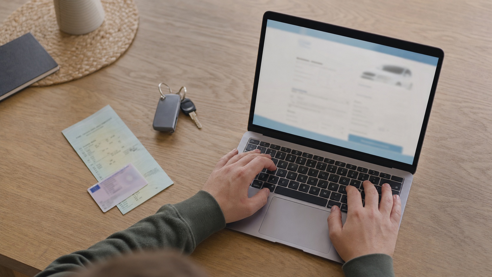 Calcul du tarif d'une assurance auto mensuelle avec calculatrice et pièces de monnaie